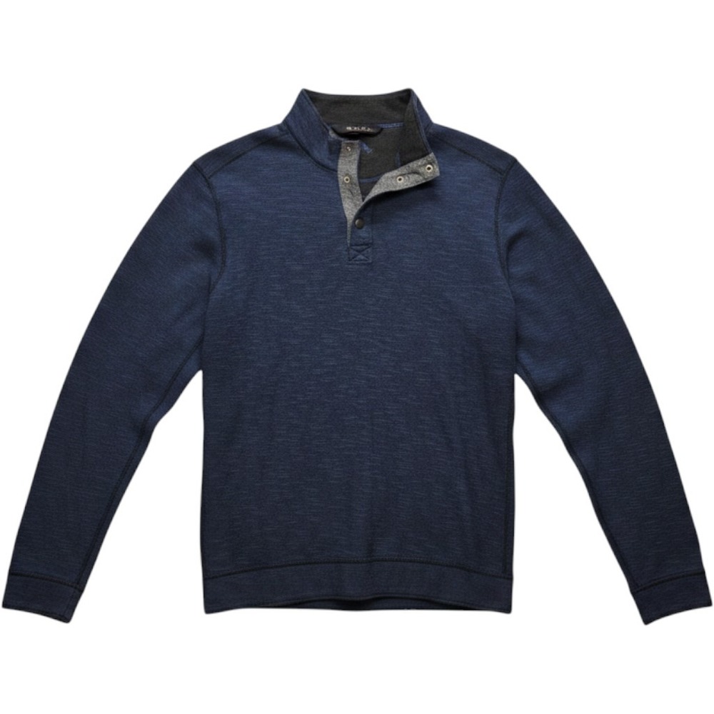 Tommy Bahama Reversible Quarter Snap Pullover Blue Grey Mens Large Gorpcore